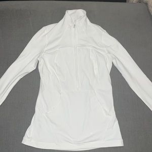 White used lululemon quarter zip jacket top